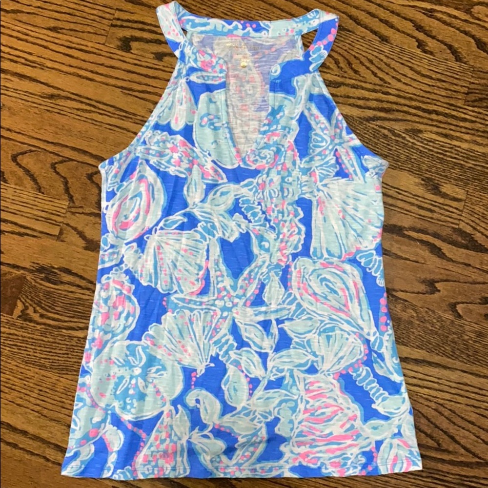 Lilly Pulitzer tank top with seashell design